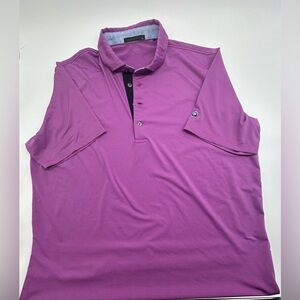 Greyson Polo Men’s XL Striped Purple Performance Shirt
